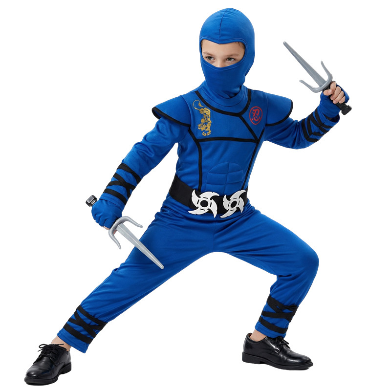 Black and Blue Ninja Costume f - Black Face Mask Pack 评论和价格