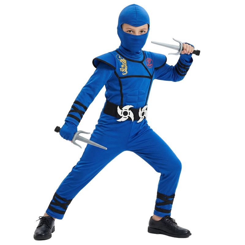 Black and Blue Ninja Costume f - Black Face Mask Pack 评论和价格